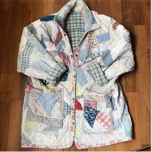 DMDG Custom Distress Patchwork Coat Chorecoat One Size Fits All S/ M/L